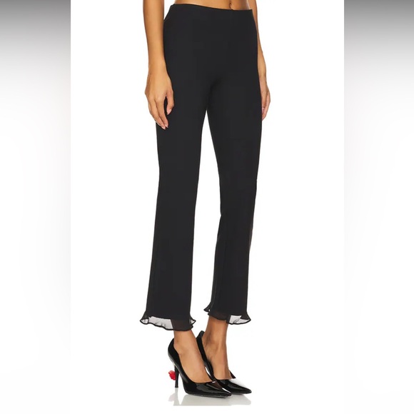 Majorelle / NWT Kelly capri ruffle cuff Black Women's Pants small s - Picture 4 of 7